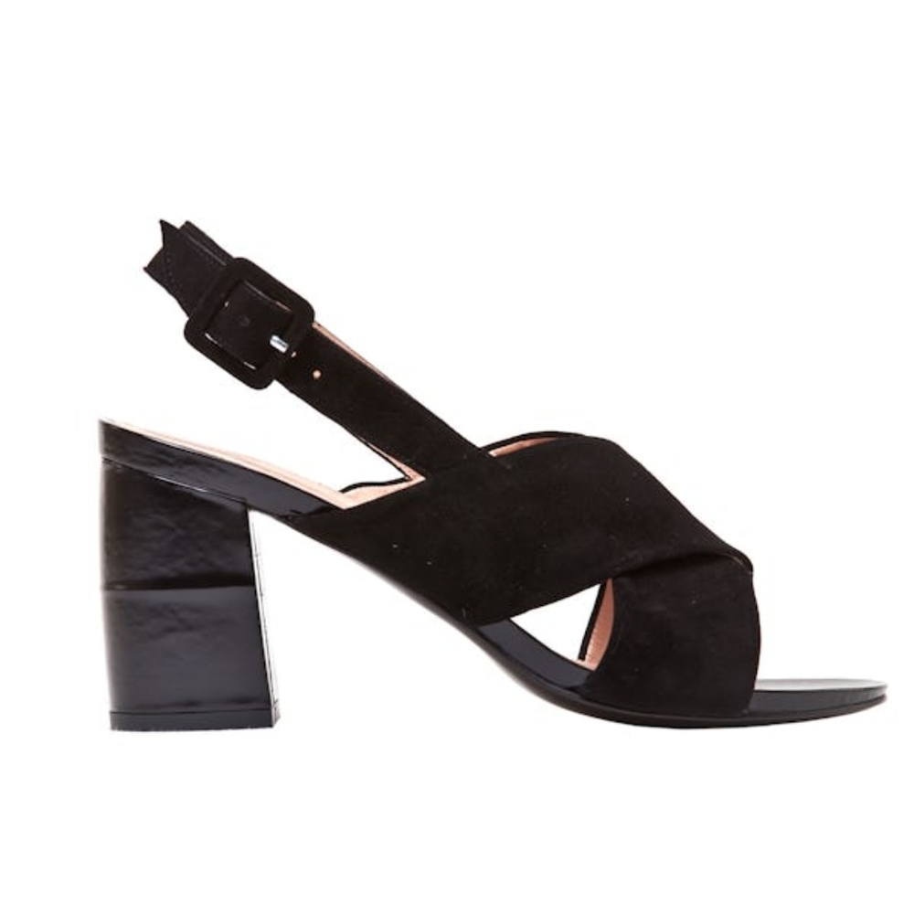 Robert Clergerie Chunky Heel  Crossover Slingback Sandals